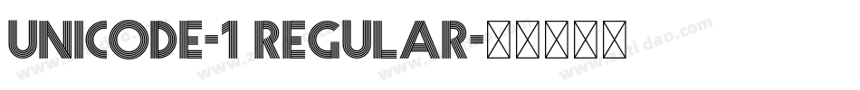 Unicode-1 Regular字体转换